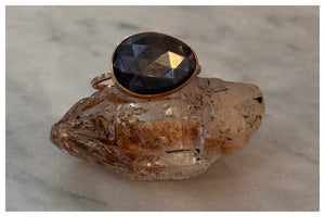 Black Moonstone Ring