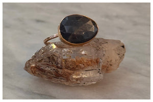 Black Moonstone Ring