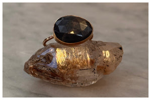 Black Moonstone Ring