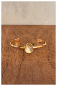 Rutilated Quartz Cuff Bracelet