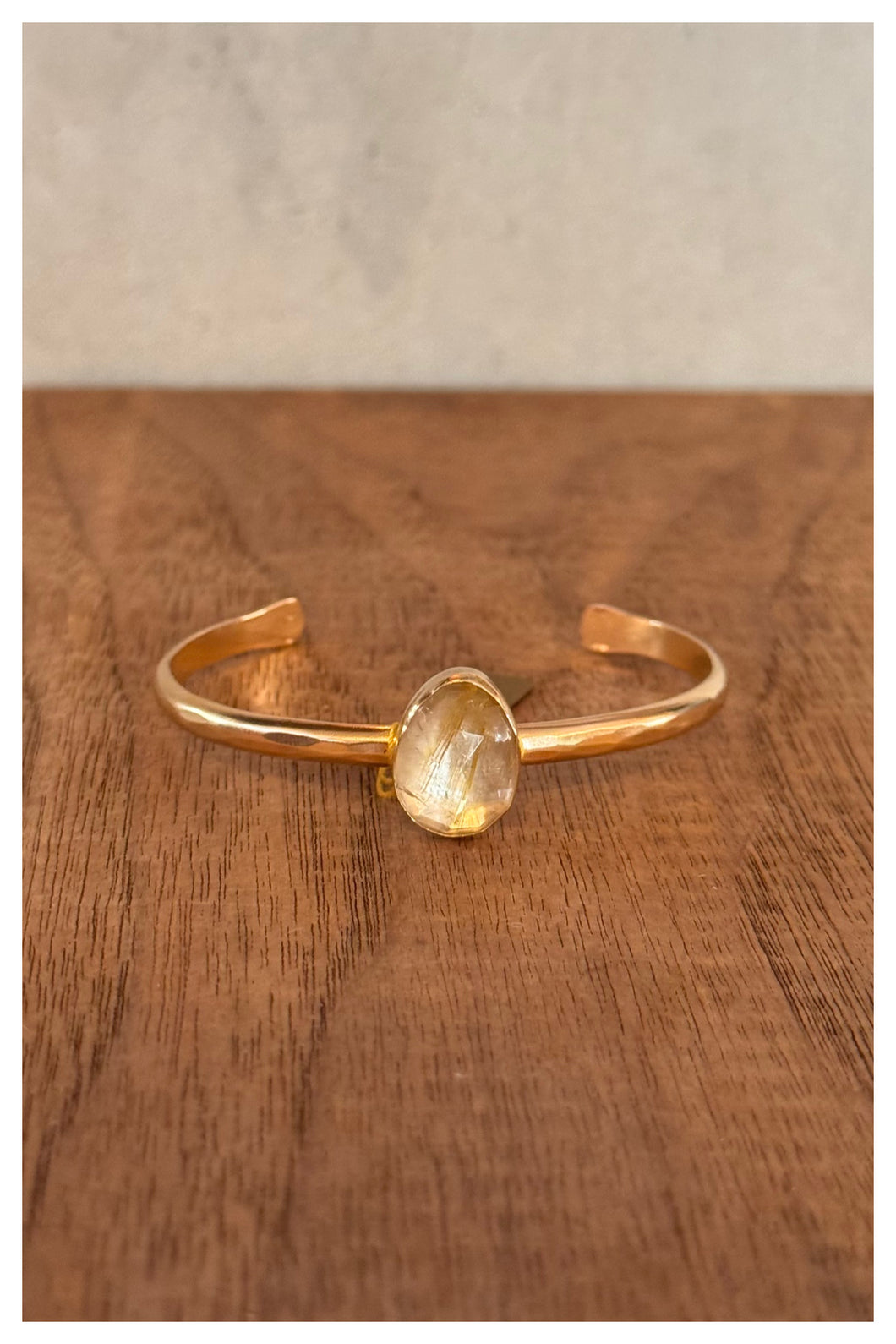 Rutilated Quartz Cuff Bracelet