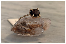 Load image into Gallery viewer, Smokey Quartz Crystal Ring
