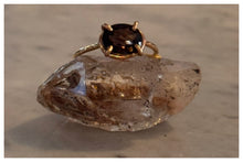 Load image into Gallery viewer, Smokey Quartz Crystal Ring
