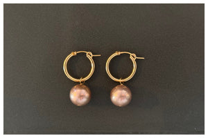 Freshwater Pearl Hoops