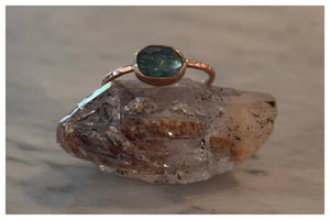 Aqua Tourmaline Ring