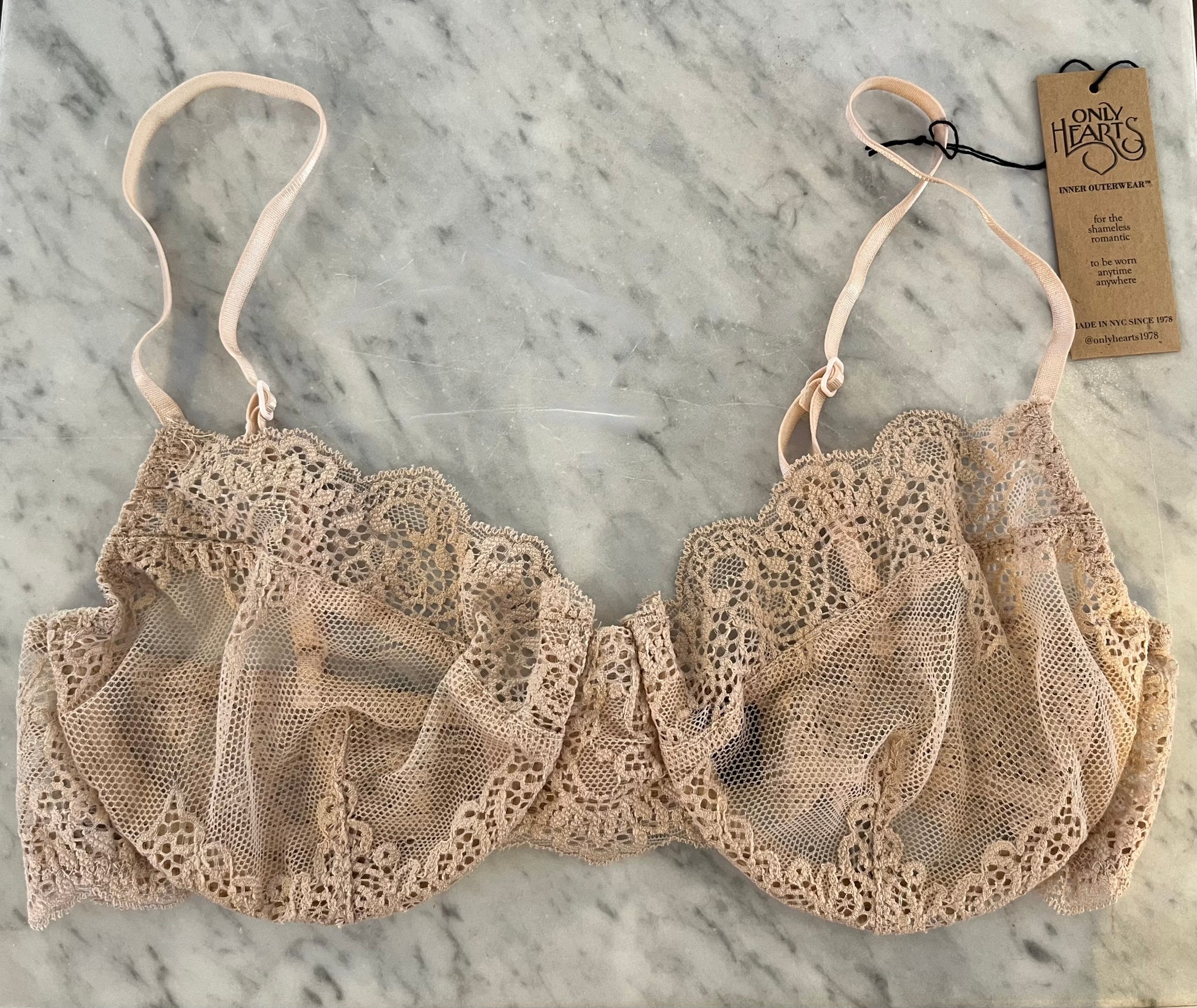 So Fine Lace Underwire Bra in Ginger