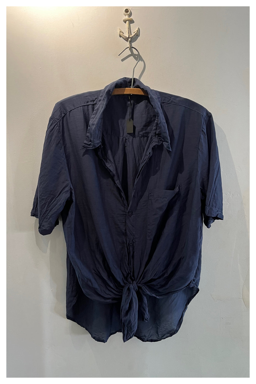 The S/S Silk Cotton Button Up