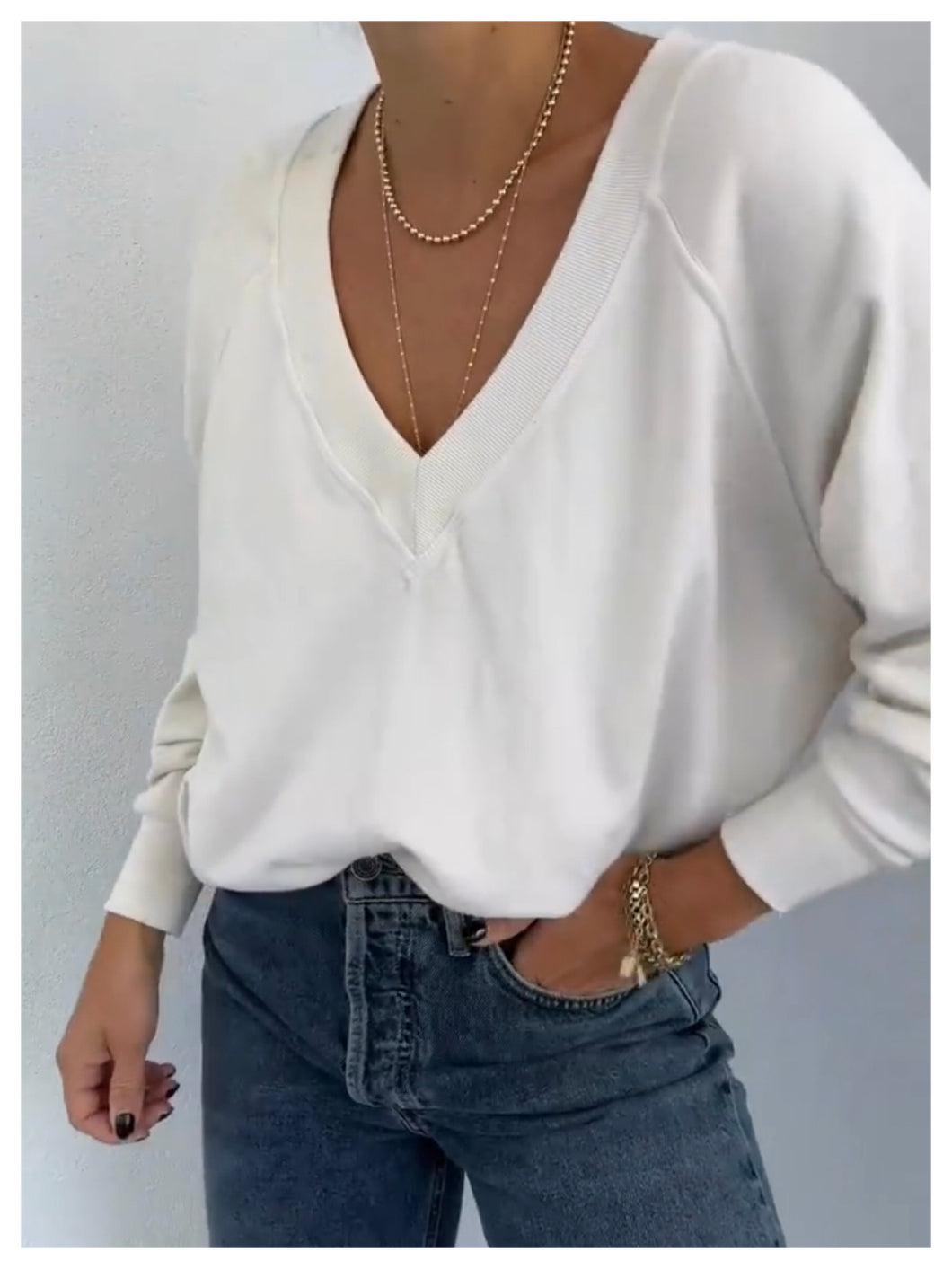 The Oversized V Sweatshirt