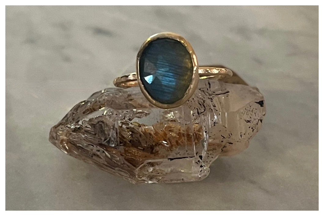 Labradorite Crystal Ring