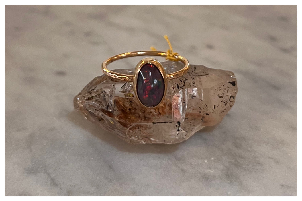 Black Opal Ring
